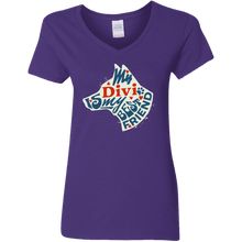 이미지를 갤러리 뷰어에 로드 , My Divi Dog  Ladies V-Neck