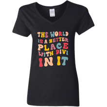 이미지를 갤러리 뷰어에 로드 , Divi Better Place  Ladies V-Neck