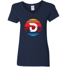 이미지를 갤러리 뷰어에 로드 , Divi Rainbow Sunset  Ladies V-Neck