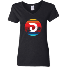 이미지를 갤러리 뷰어에 로드 , Divi Rainbow Sunset  Ladies V-Neck