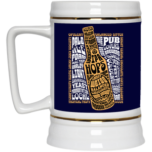 Beer Calligraphy Stein 22oz