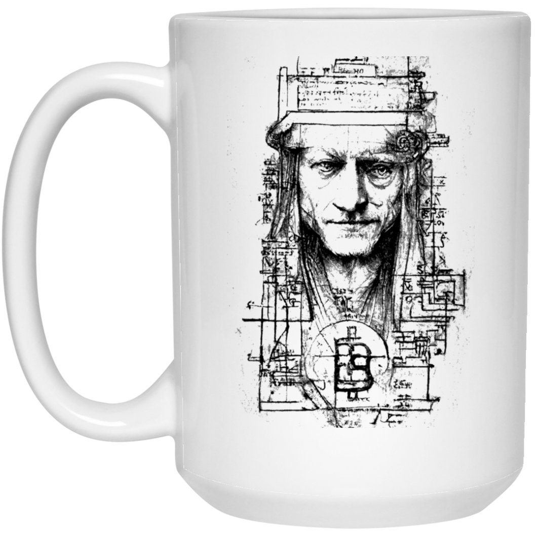 Premium Bitcoin DaVinci Schematic Mug