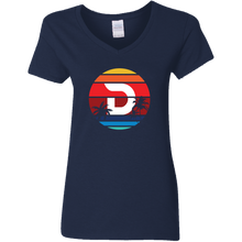 Load image into Gallery viewer, Divi Rainbow Sunset  Ladies V-Neck
