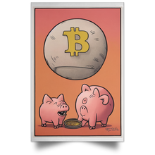 Load image into Gallery viewer, Bitcoin Meets Piggy Bank Poster
