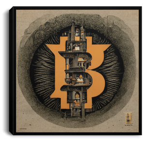 Bitcoin Escher Style Canvas