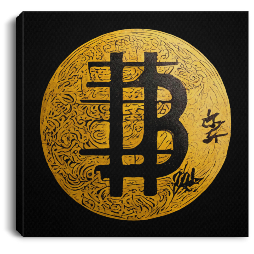 Bitcoin Calligraphy Canvas