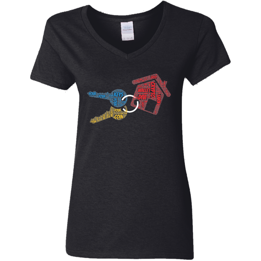 Your Keys Your Coin Ladies V-Neck