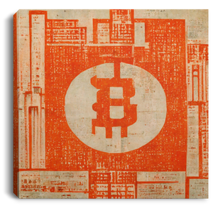Bitcoin Block Print  Canvas