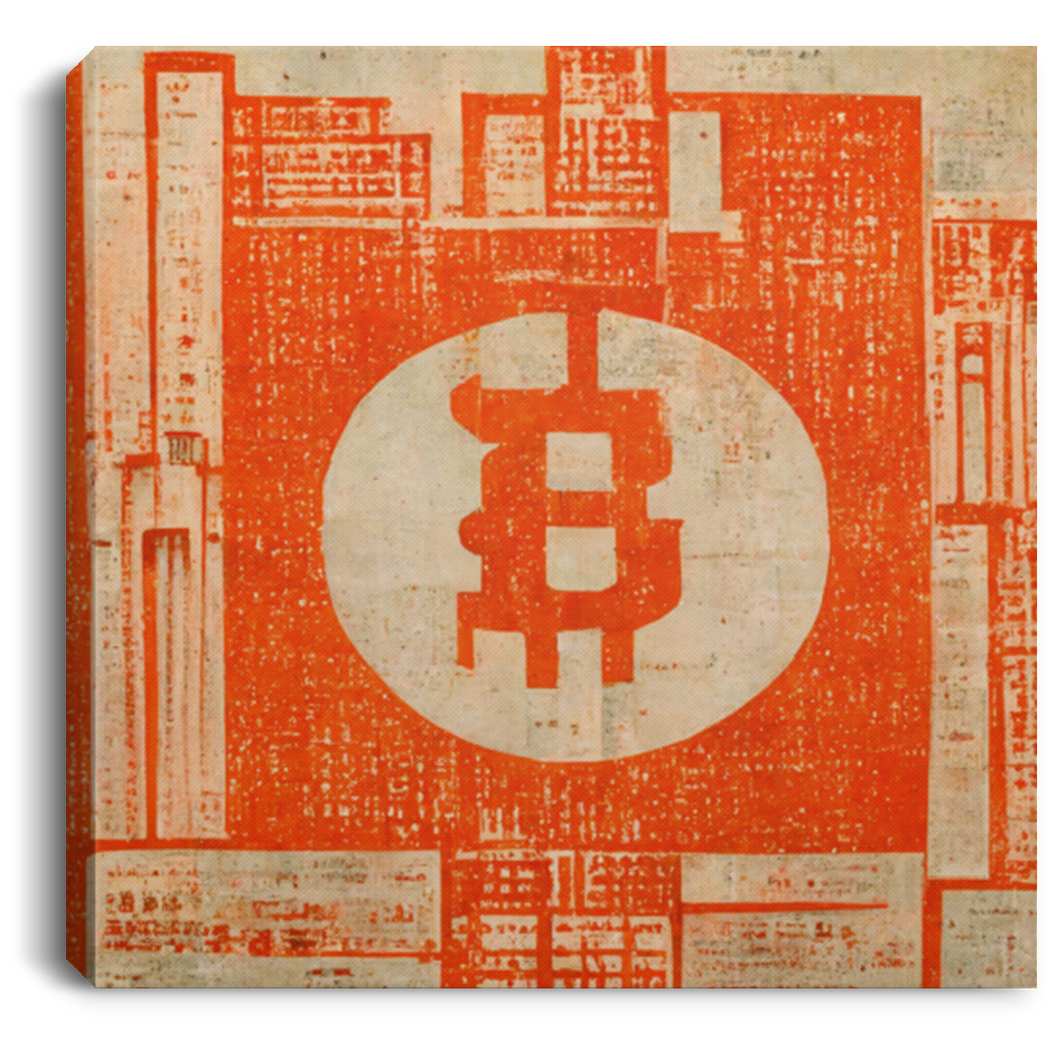 Bitcoin Block Print  Canvas