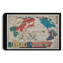 Cargar imagen en el visor de la galería, Japanese World Map Canvas
