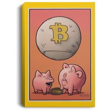 Carica l&#39;immagine nel visualizzatore di Gallery, Bitcoin Meets Piggy Bank Canvas
