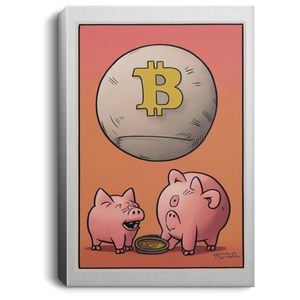 Bitcoin Meets Piggy Bank Canvas