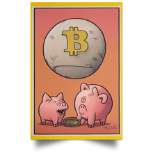 Load image into Gallery viewer, Bitcoin Meets Piggy Bank Poster
