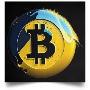 Bitcoin Button Poster