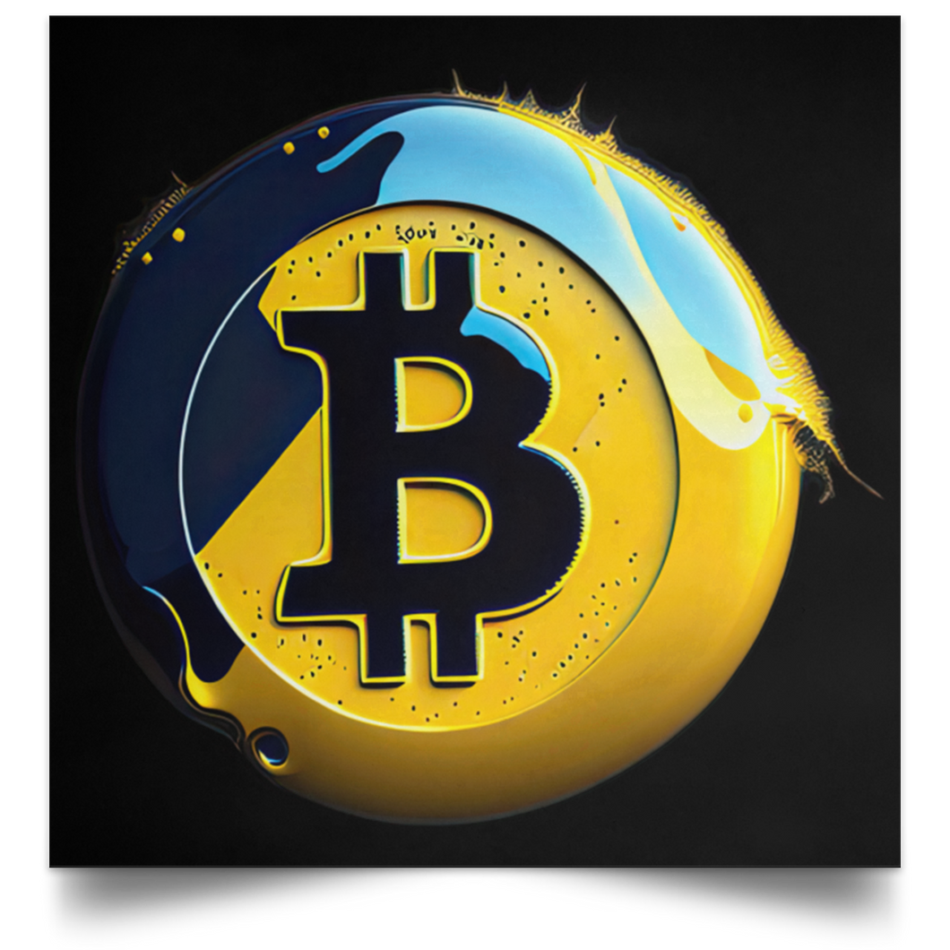 Bitcoin Button Poster