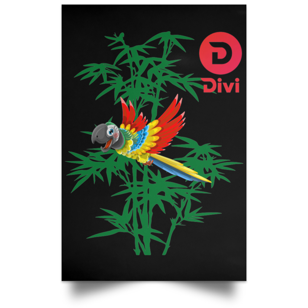 Bamboo Parrot Poster