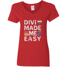 Load image into Gallery viewer, Divi Made Me Easy Ladies V-Neck
